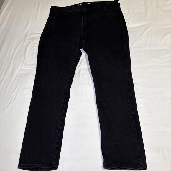 Old Navy Denim - Old Navy Womens 18 Jeans Black Denim High Rise Wow Straight Comfort Stretch EUC